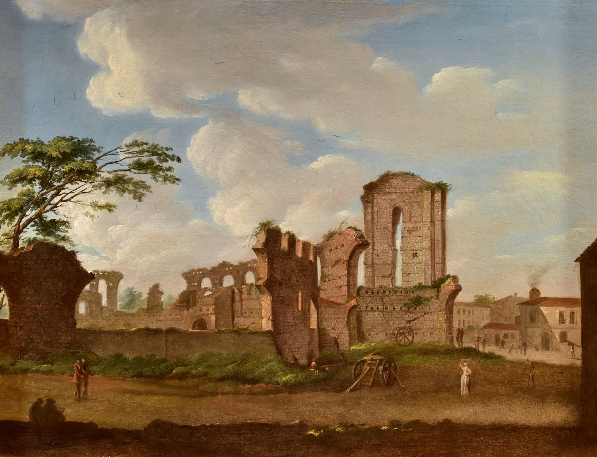 Giacomo Van Lint (Roma 1723 - 1790), Veduta del Foro Romano-photo-2