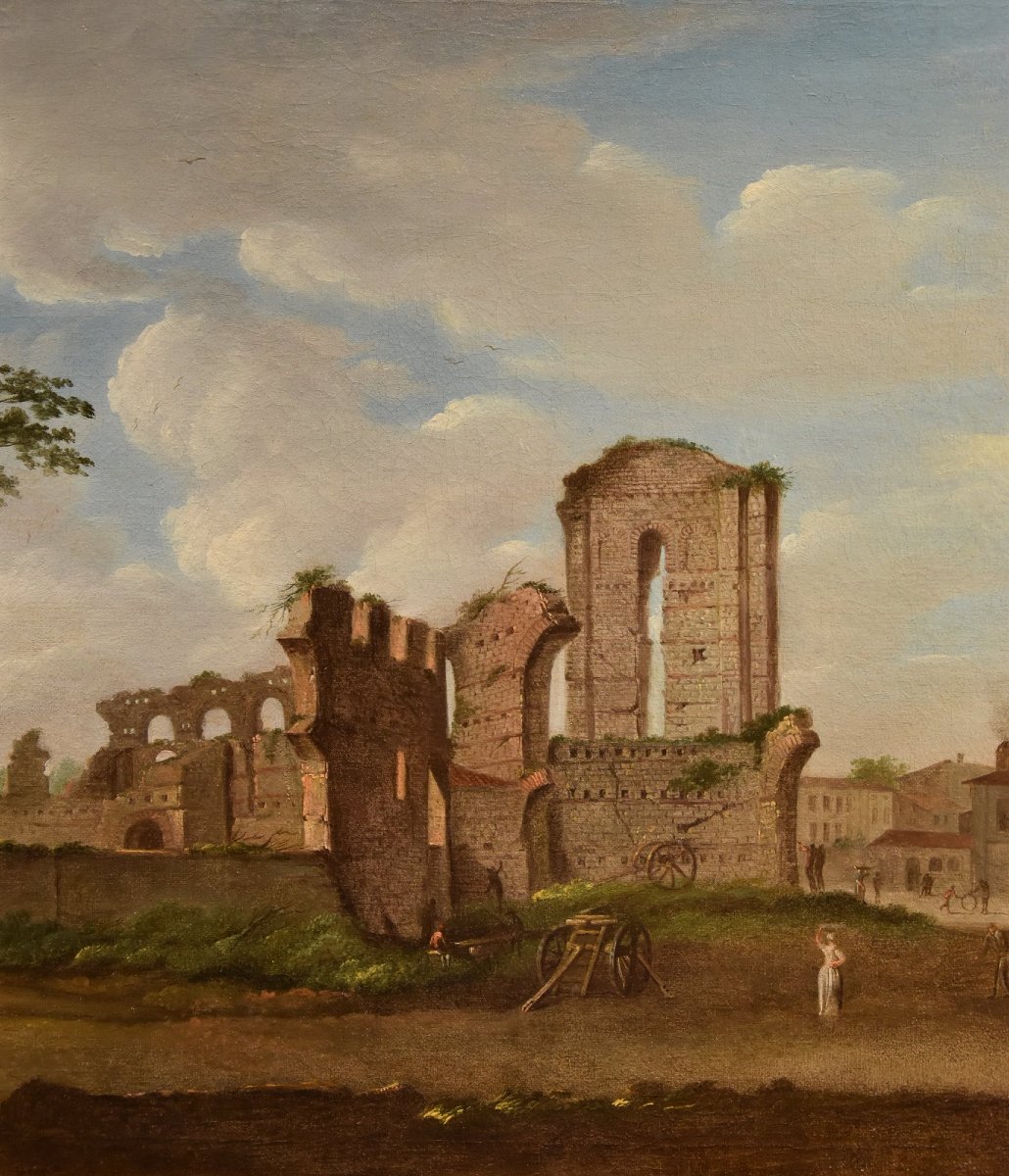 Giacomo Van Lint (Roma 1723 - 1790), Veduta del Foro Romano-photo-4