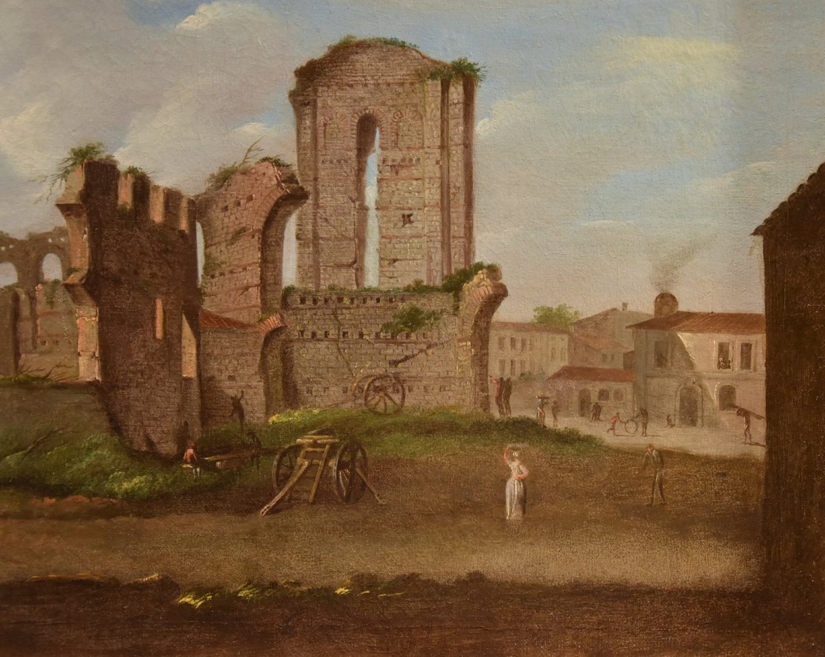 Giacomo Van Lint (Roma 1723 - 1790), Veduta del Foro Romano-photo-1