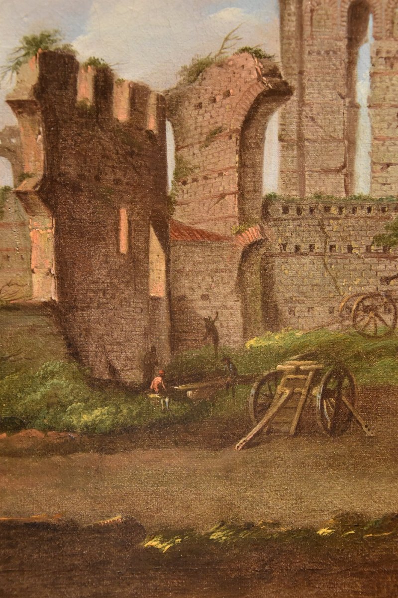 Giacomo Van Lint (Roma 1723 - 1790), Veduta del Foro Romano-photo-3