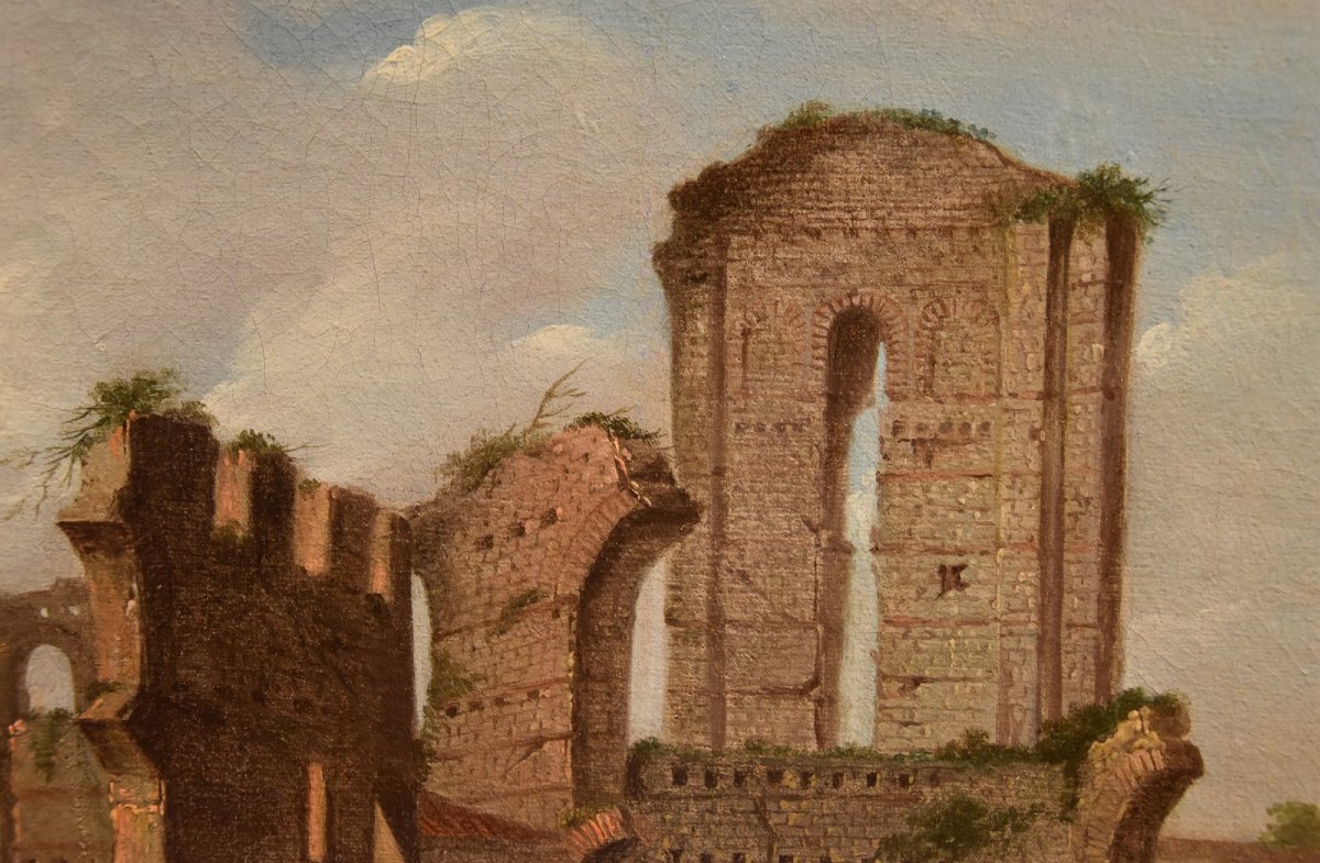 Giacomo Van Lint (Roma 1723 - 1790), Veduta del Foro Romano-photo-4