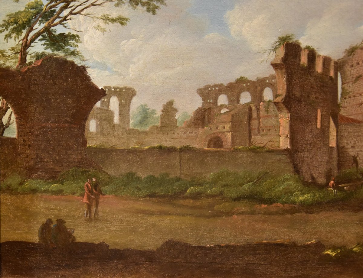 Giacomo Van Lint (Roma 1723 - 1790), Veduta del Foro Romano-photo-6