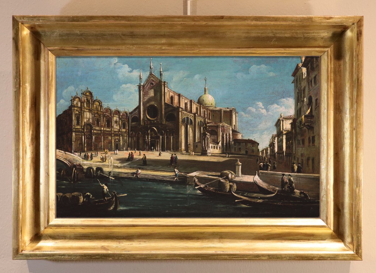 Campo Santi Giovanni e Paolo, Seguace di Francesco Guardi (Venezia, 1712 - 1793)-photo-2