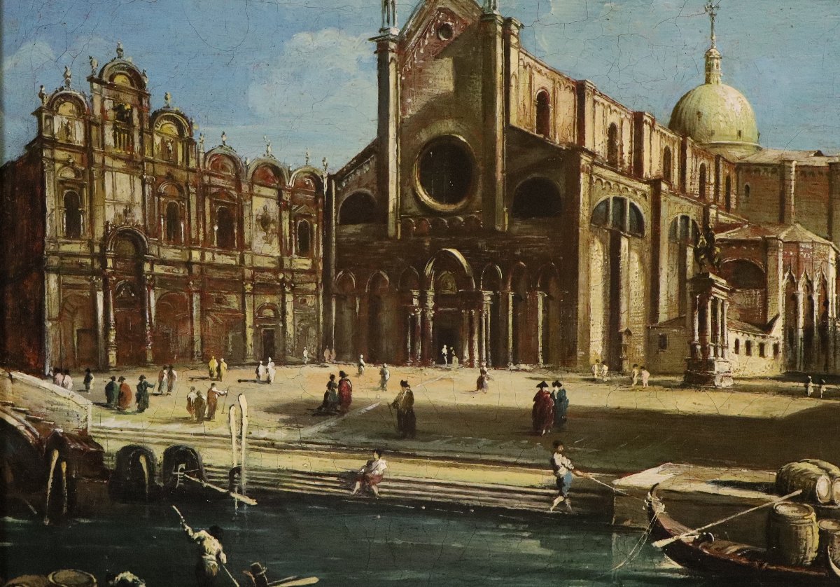 Campo Santi Giovanni e Paolo, Seguace di Francesco Guardi (Venezia, 1712 - 1793)-photo-3