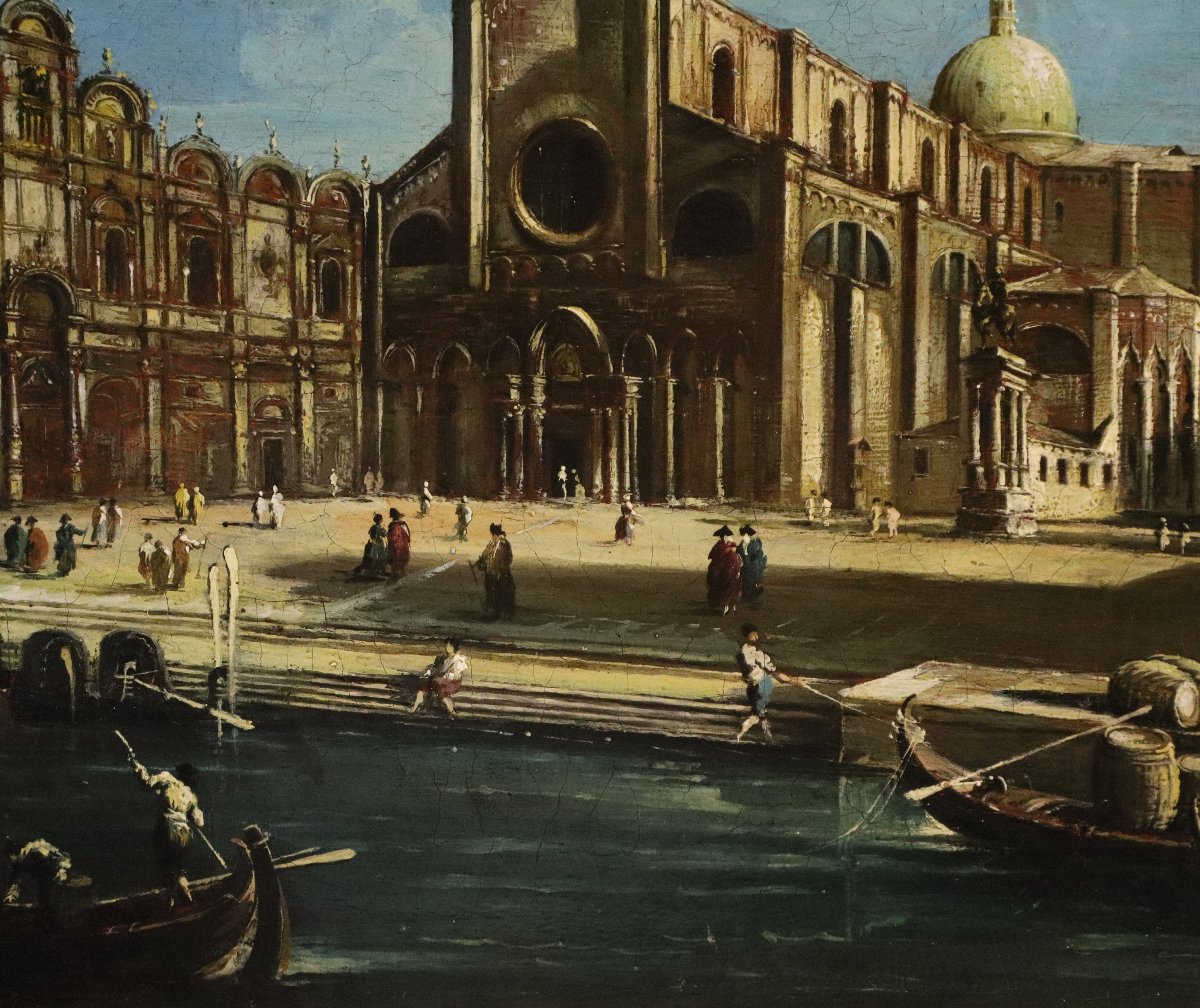 Campo Santi Giovanni e Paolo, Seguace di Francesco Guardi (Venezia, 1712 - 1793)-photo-4