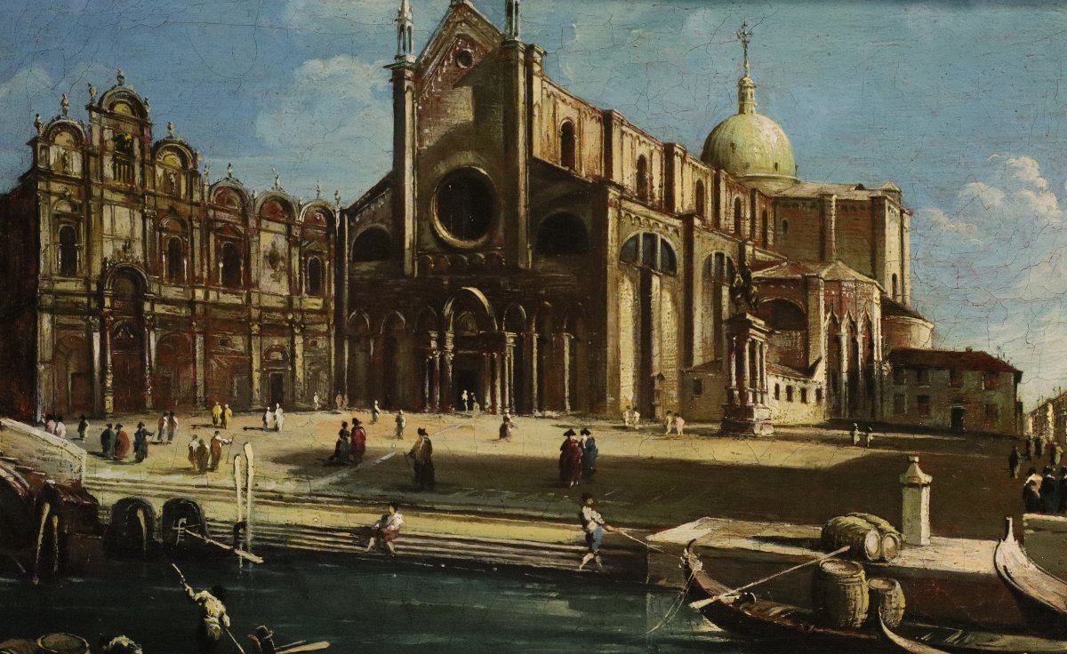 Campo Santi Giovanni e Paolo, Seguace di Francesco Guardi (Venezia, 1712 - 1793)-photo-7