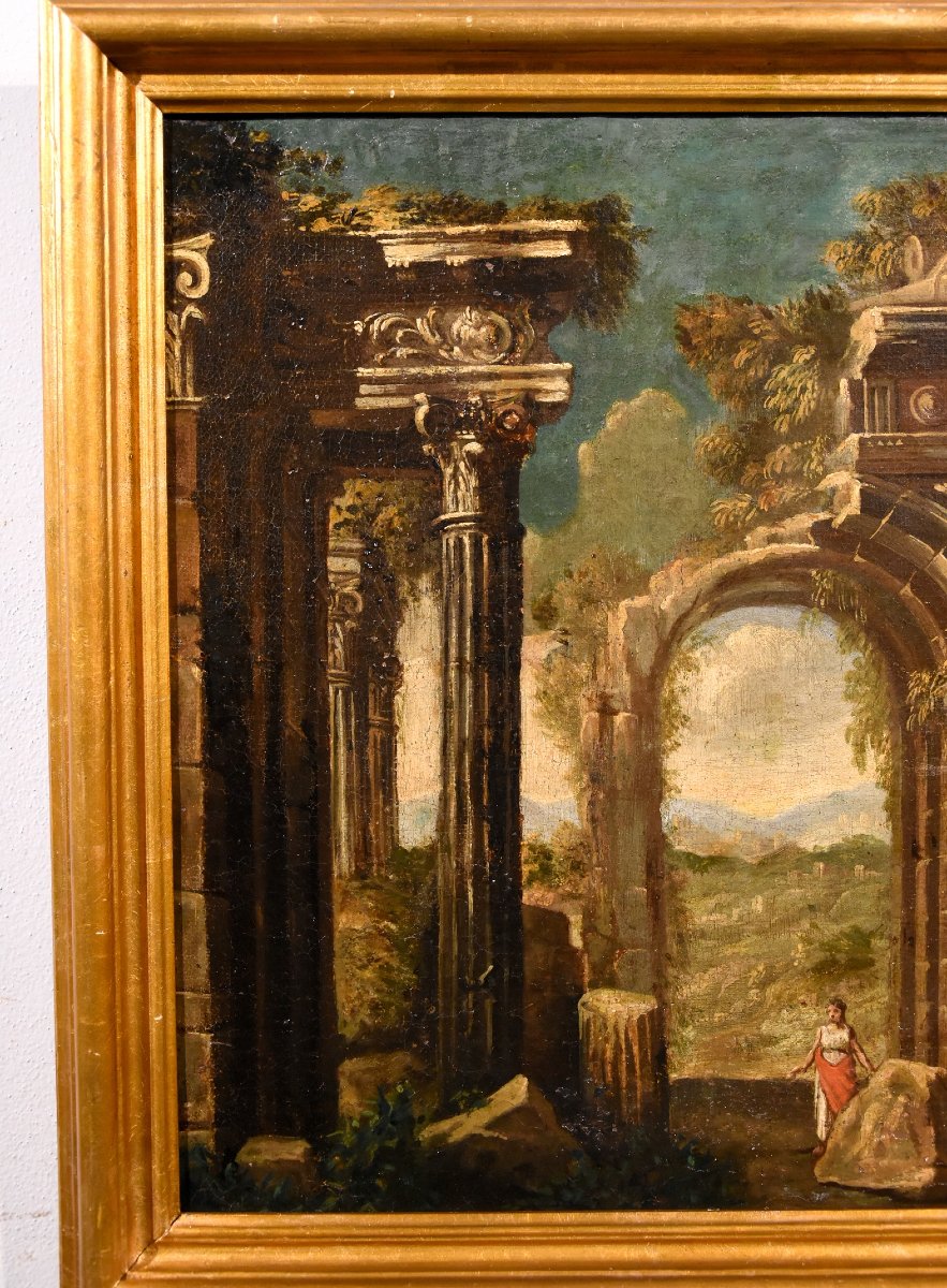 Coppia di capricci con rovine classiche, Niccolò Codazzi (Napoli 1642 - Genova 1693) seguace-photo-5
