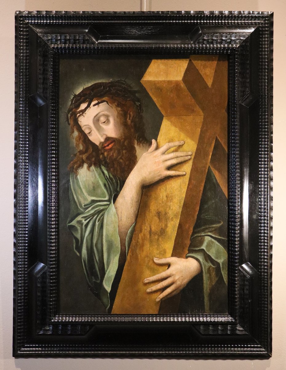 Cristo Portacroce, Michael Coxie (Malines, 1499 – Malines, 1592) Bottega di-photo-2
