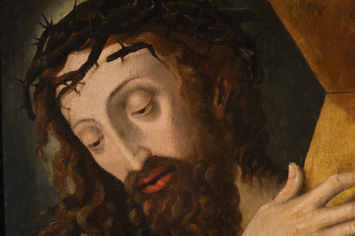 Cristo Portacroce, Michael Coxie (Malines, 1499 – Malines, 1592) Bottega di-photo-2