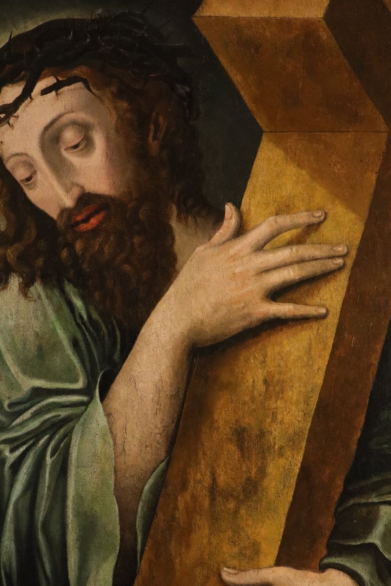 Cristo Portacroce, Michael Coxie (Malines, 1499 – Malines, 1592) Bottega di-photo-4