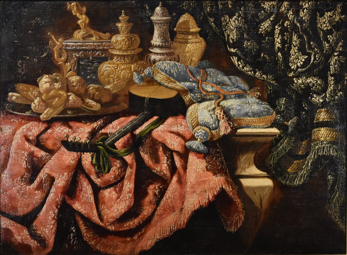 Antonio Tibaldi (Roma, 1633 circa - 1684 circa), Natura morta con oggetti preziosi...-photo-3
