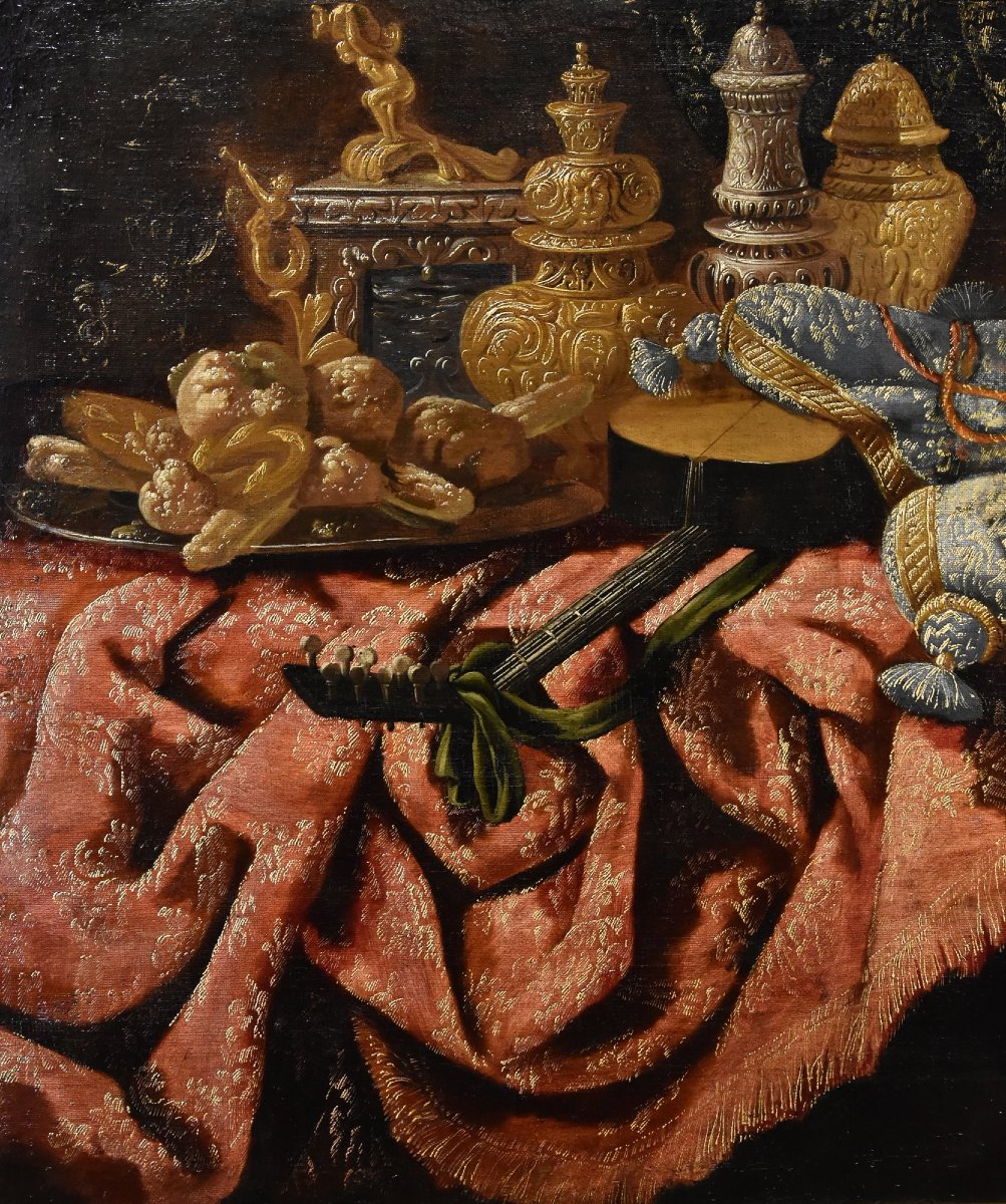Antonio Tibaldi (Roma, 1633 circa - 1684 circa), Natura morta con oggetti preziosi...-photo-4