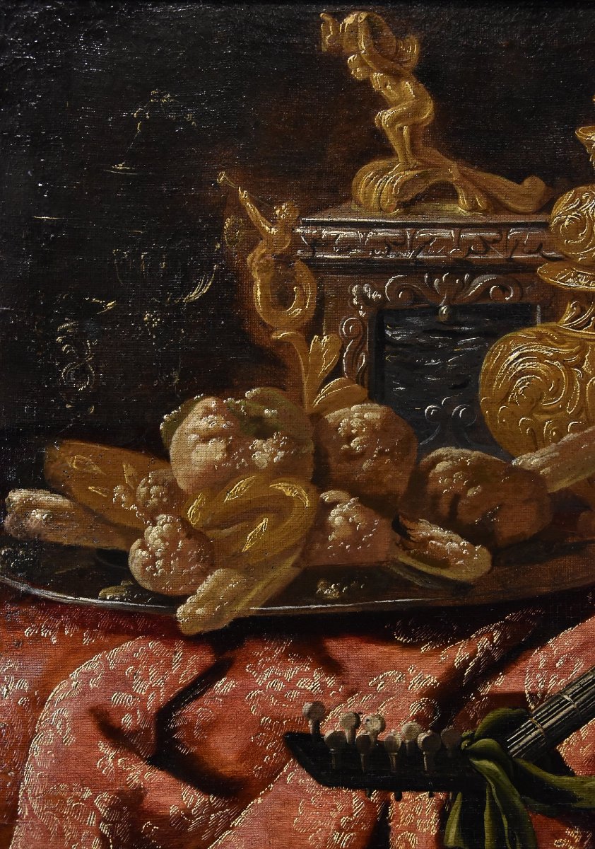 Antonio Tibaldi (Roma, 1633 circa - 1684 circa), Natura morta con oggetti preziosi...-photo-1