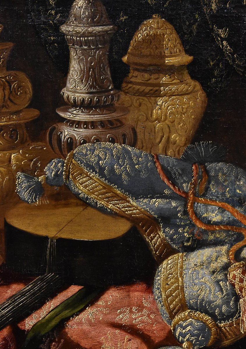 Antonio Tibaldi (Roma, 1633 circa - 1684 circa), Natura morta con oggetti preziosi...-photo-5