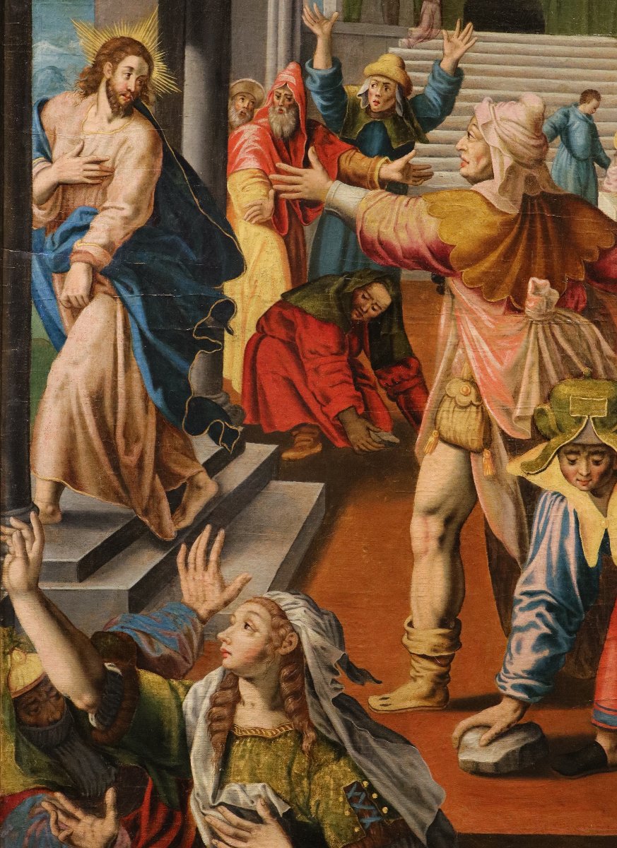 Cristo cacciato dal Tempio di Gerusalemme, Maarten de Vos (Anversa, 1532 - 1603) bottega-photo-3