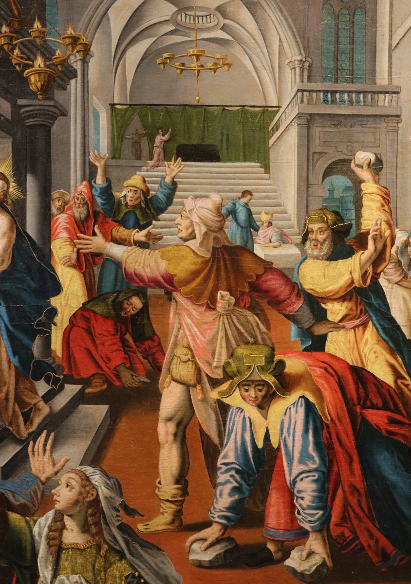 Cristo cacciato dal Tempio di Gerusalemme, Maarten de Vos (Anversa, 1532 - 1603) bottega-photo-6