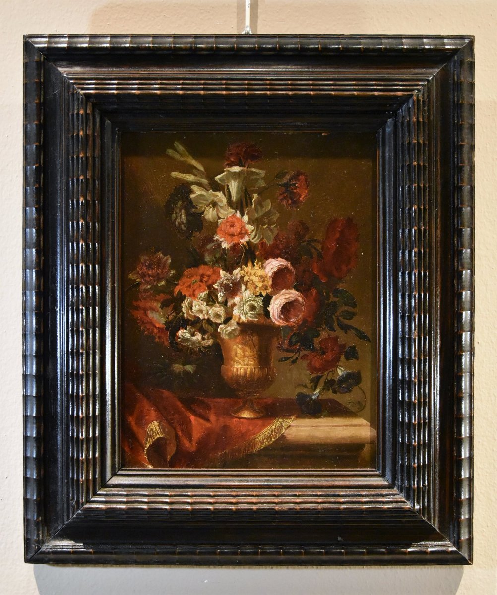 Natura morta di fiori, Scuola fiamminga del XVII secolo-photo-3