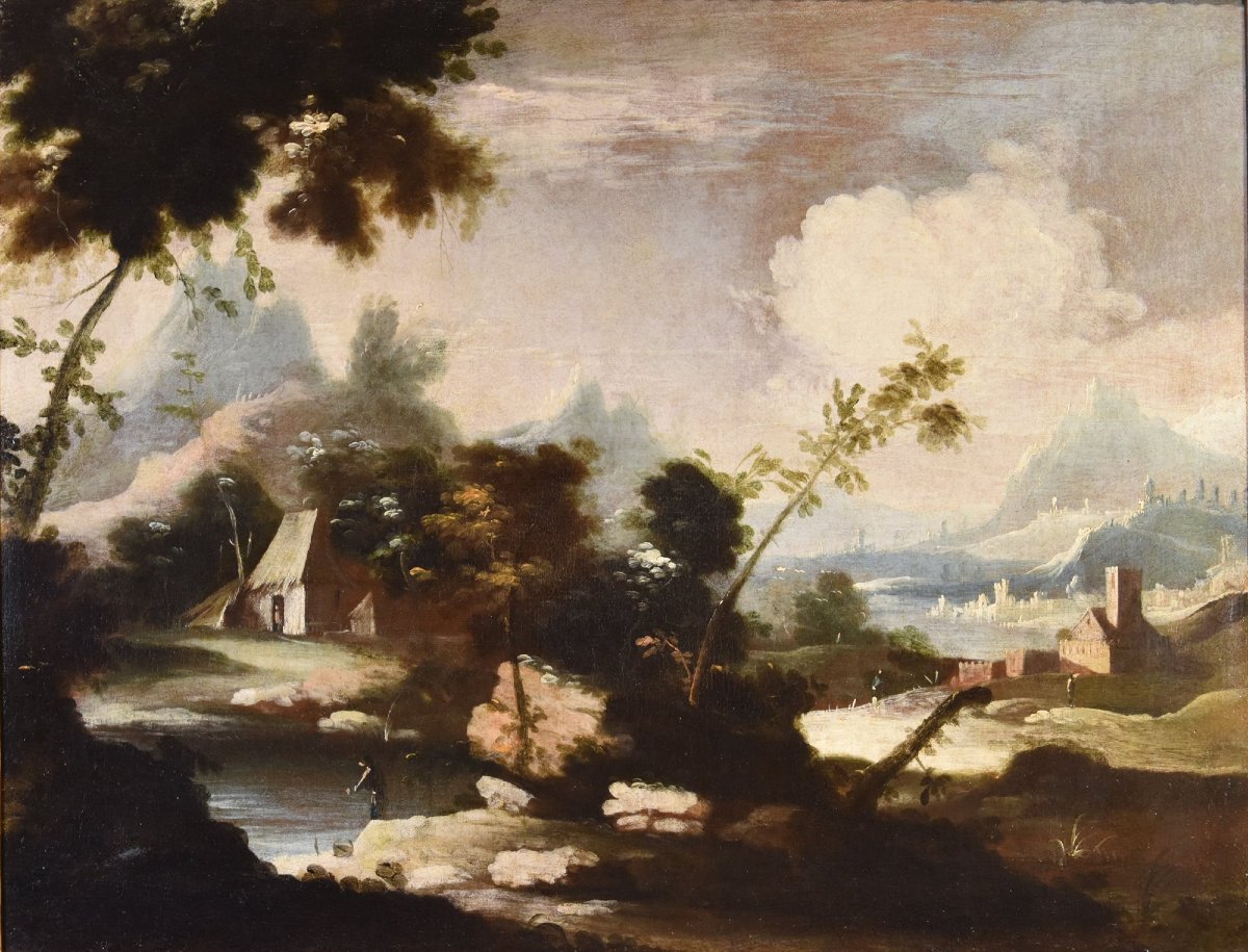 Paesaggi arcadici con figure, cerchia di Marco Ricci (Belluno 1676 – Venezia 1730)-photo-2