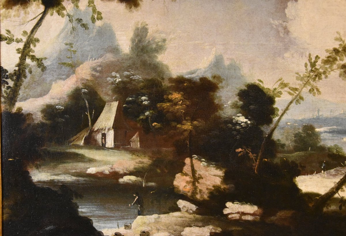 Paesaggi arcadici con figure, cerchia di Marco Ricci (Belluno 1676 – Venezia 1730)-photo-2
