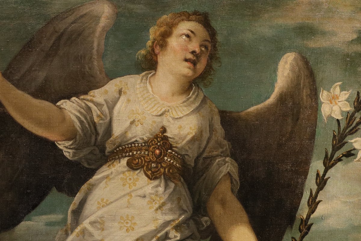 L’angelo annunciante, Bartolomé Román (Montoro, 1587 c. – Madrid, 1647)-photo-3