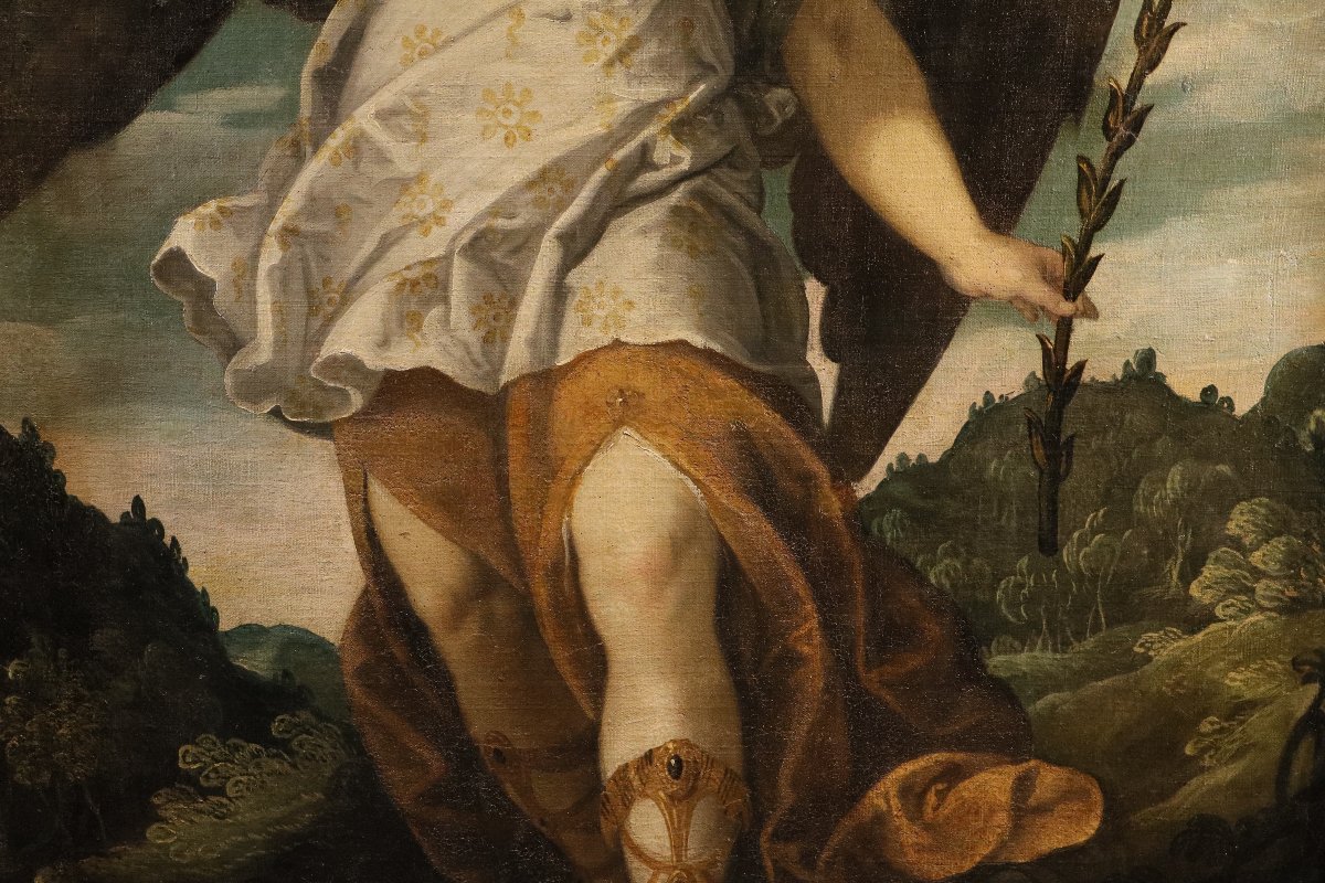 L’angelo annunciante, Bartolomé Román (Montoro, 1587 c. – Madrid, 1647)-photo-4
