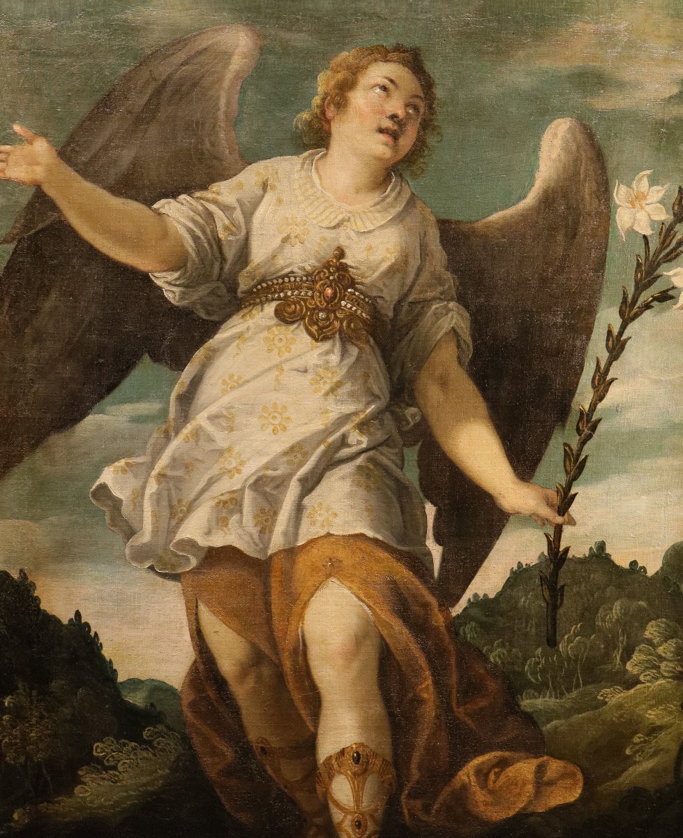 L’angelo annunciante, Bartolomé Román (Montoro, 1587 c. – Madrid, 1647)-photo-6