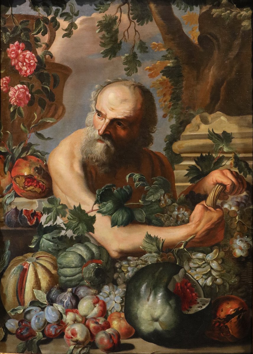 Ritratto del filosofo greco Diogene, Abraham Brueghel (Anversa 1631 - Napoli 1690)-photo-2