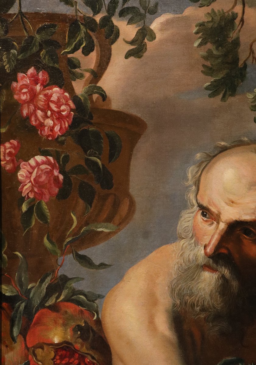 Ritratto del filosofo greco Diogene, Abraham Brueghel (Anversa 1631 - Napoli 1690)-photo-3