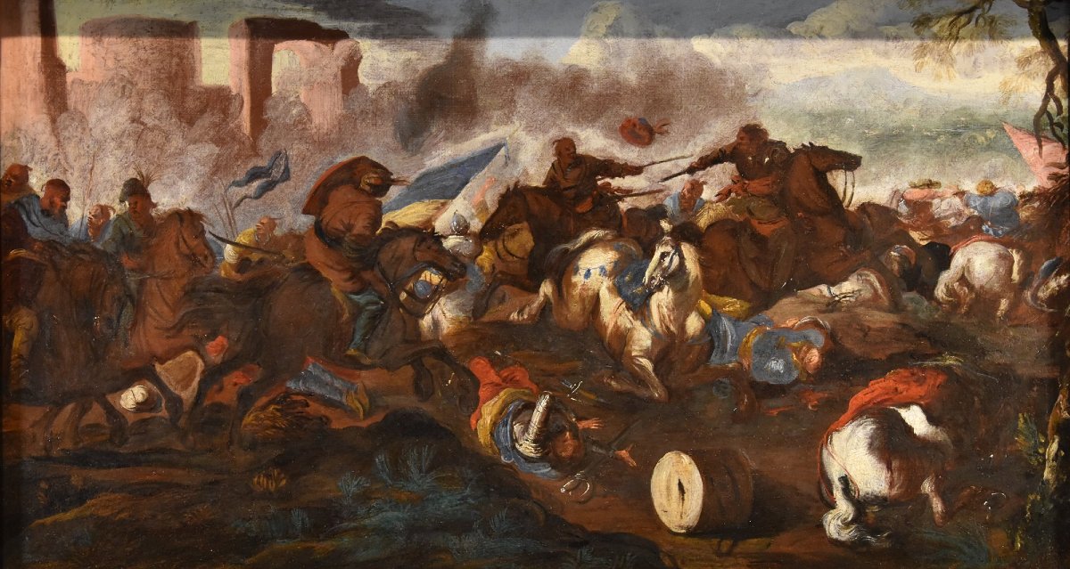 Battaglia tra cavallerie, Antonio Calza (Verona, 1653 – Verona 1725)