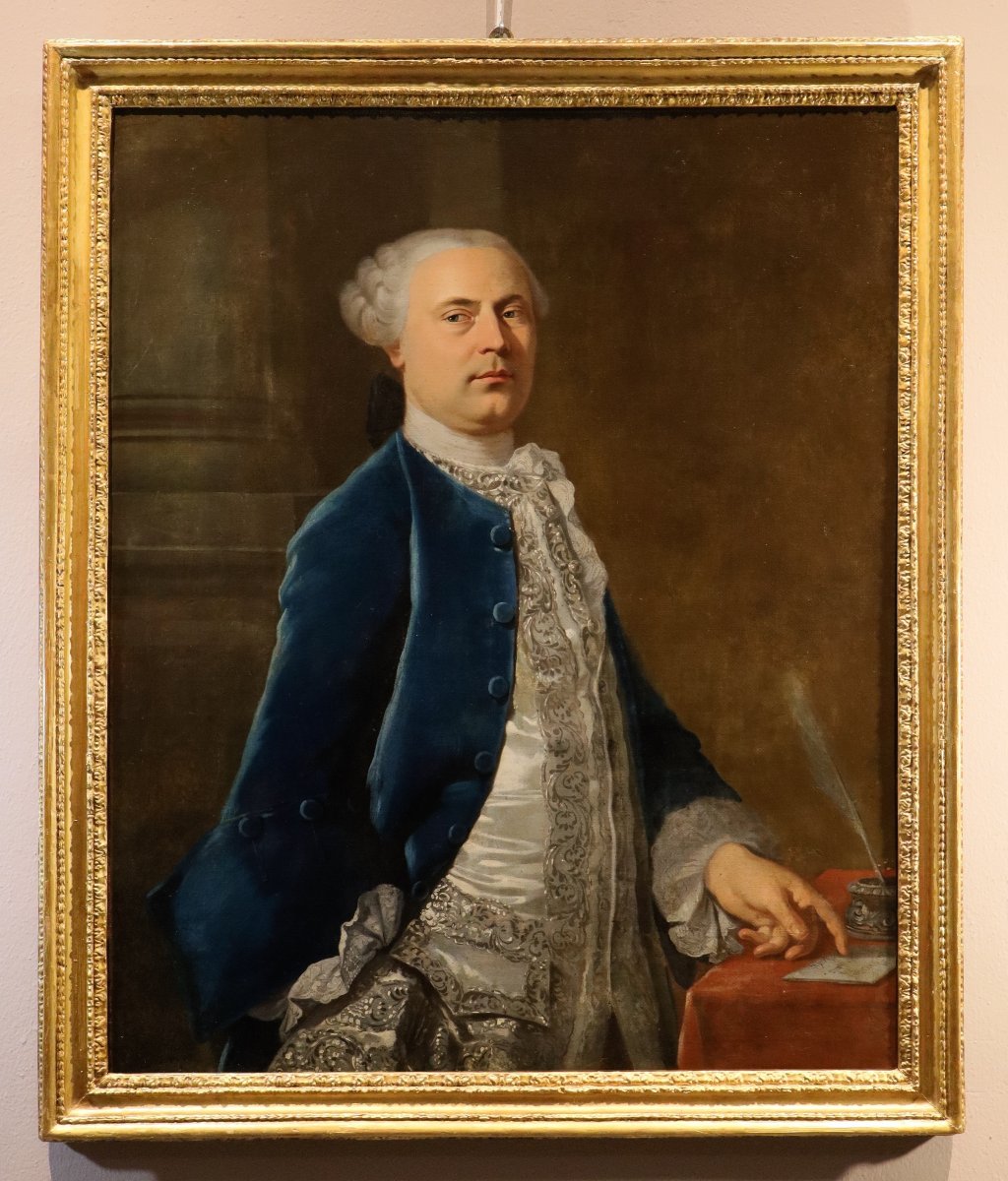 Ritratto di gentiluomo francese, Jean-Baptiste van Loo (Aix-en-Provence, 1684 - 1745) entourage