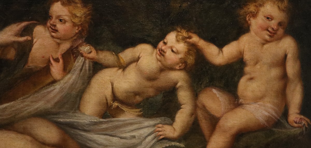 Venere con tre putti, Federico Cervelli (Milano, 1625 – Venezia, 1700)-photo-4