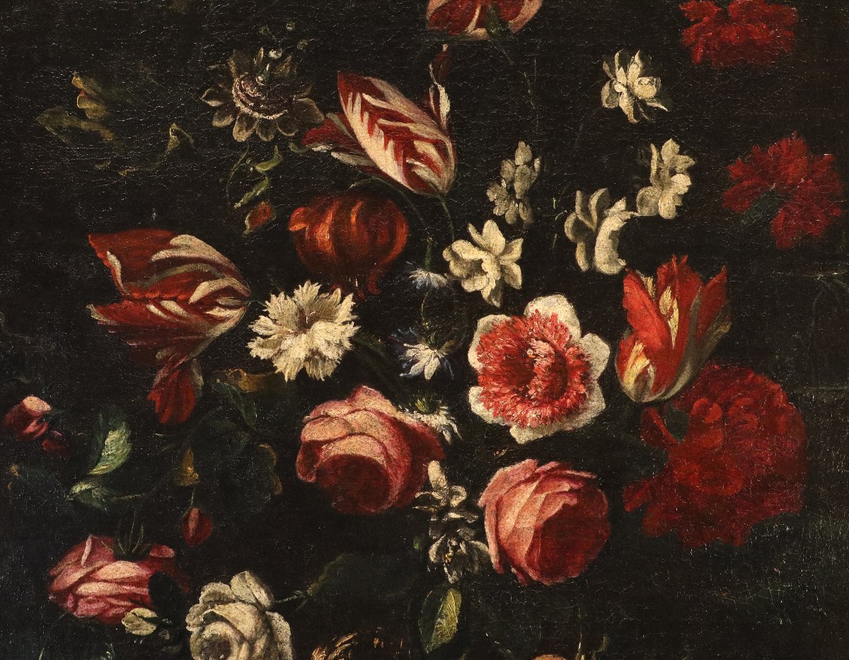Natura morta con vaso di fiori, Giovanni Stanchi (Roma, 1608 - 1675) Bottega-photo-3