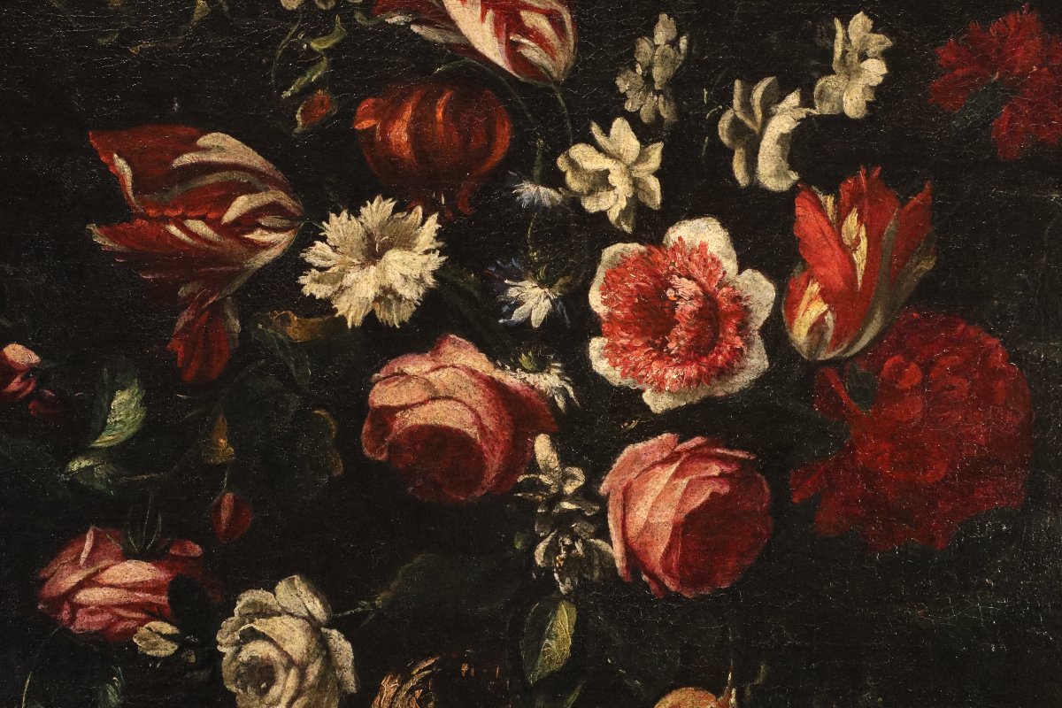 Natura morta con vaso di fiori, Giovanni Stanchi (Roma, 1608 - 1675) Bottega-photo-4