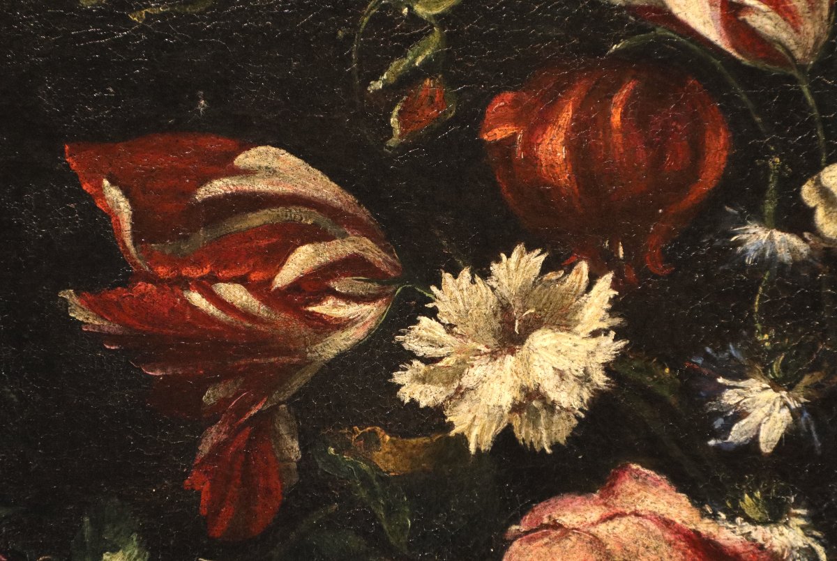 Natura morta con vaso di fiori, Giovanni Stanchi (Roma, 1608 - 1675) Bottega-photo-4