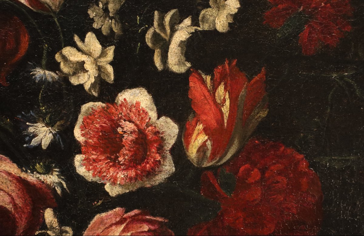 Natura morta con vaso di fiori, Giovanni Stanchi (Roma, 1608 - 1675) Bottega-photo-5
