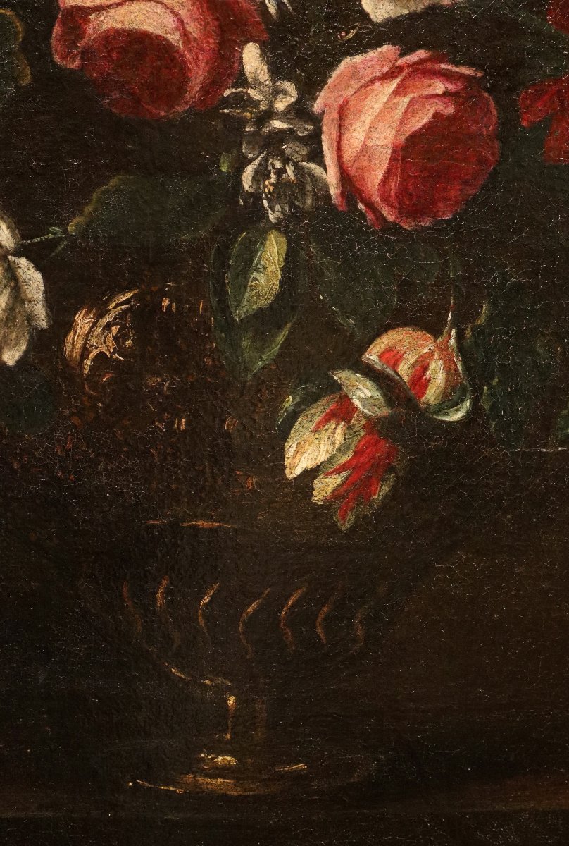 Natura morta con vaso di fiori, Giovanni Stanchi (Roma, 1608 - 1675) Bottega-photo-7