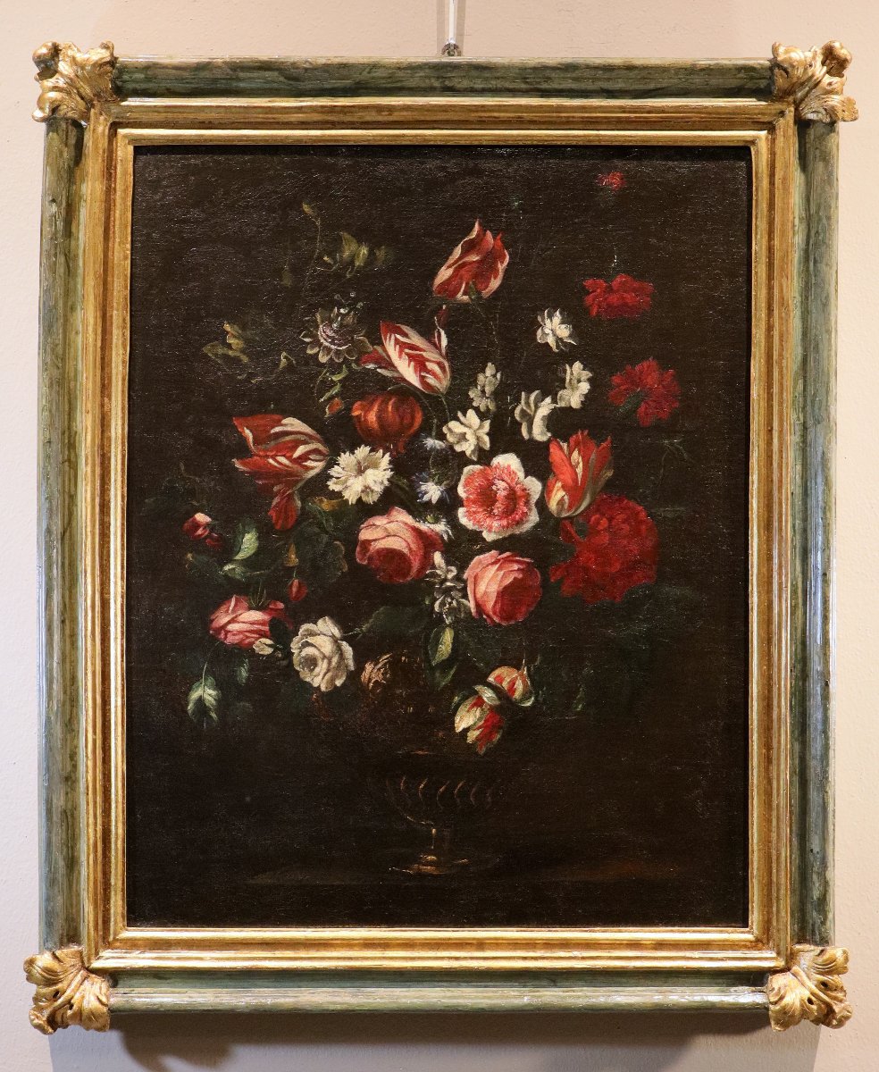 Natura morta con vaso di fiori, Giovanni Stanchi (Roma, 1608 - 1675) Bottega
