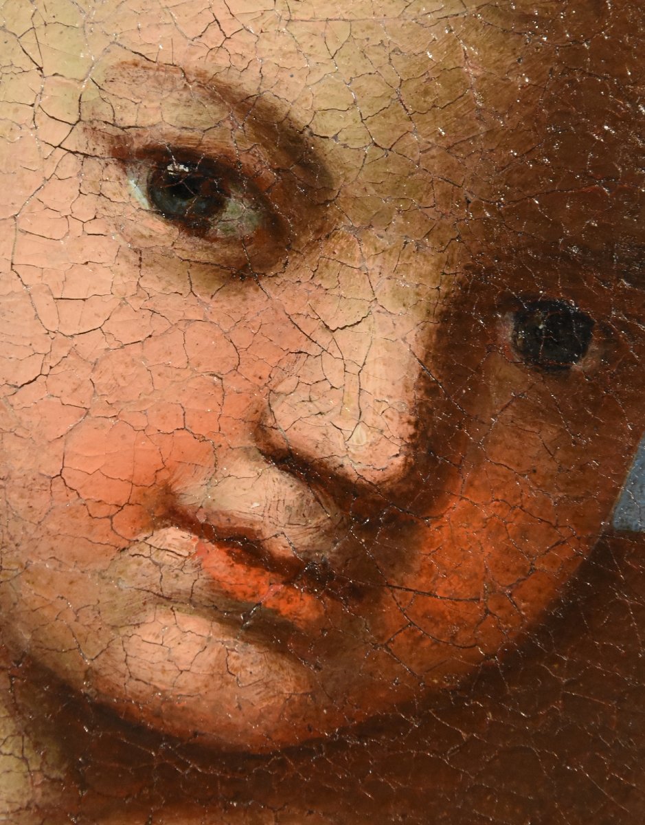 Composizione di frutta sorretta da tre angeli, Luigi Garzi (Pistoia 1638 – Roma1721)-photo-4