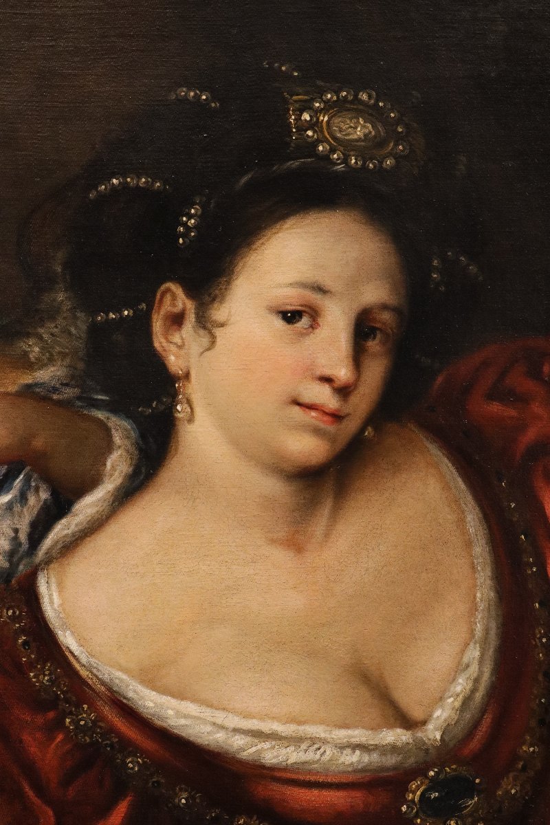 La regina Artemisia con amorino, Francesco Cairo (Milano 1607 - 1665) bottega di-photo-4