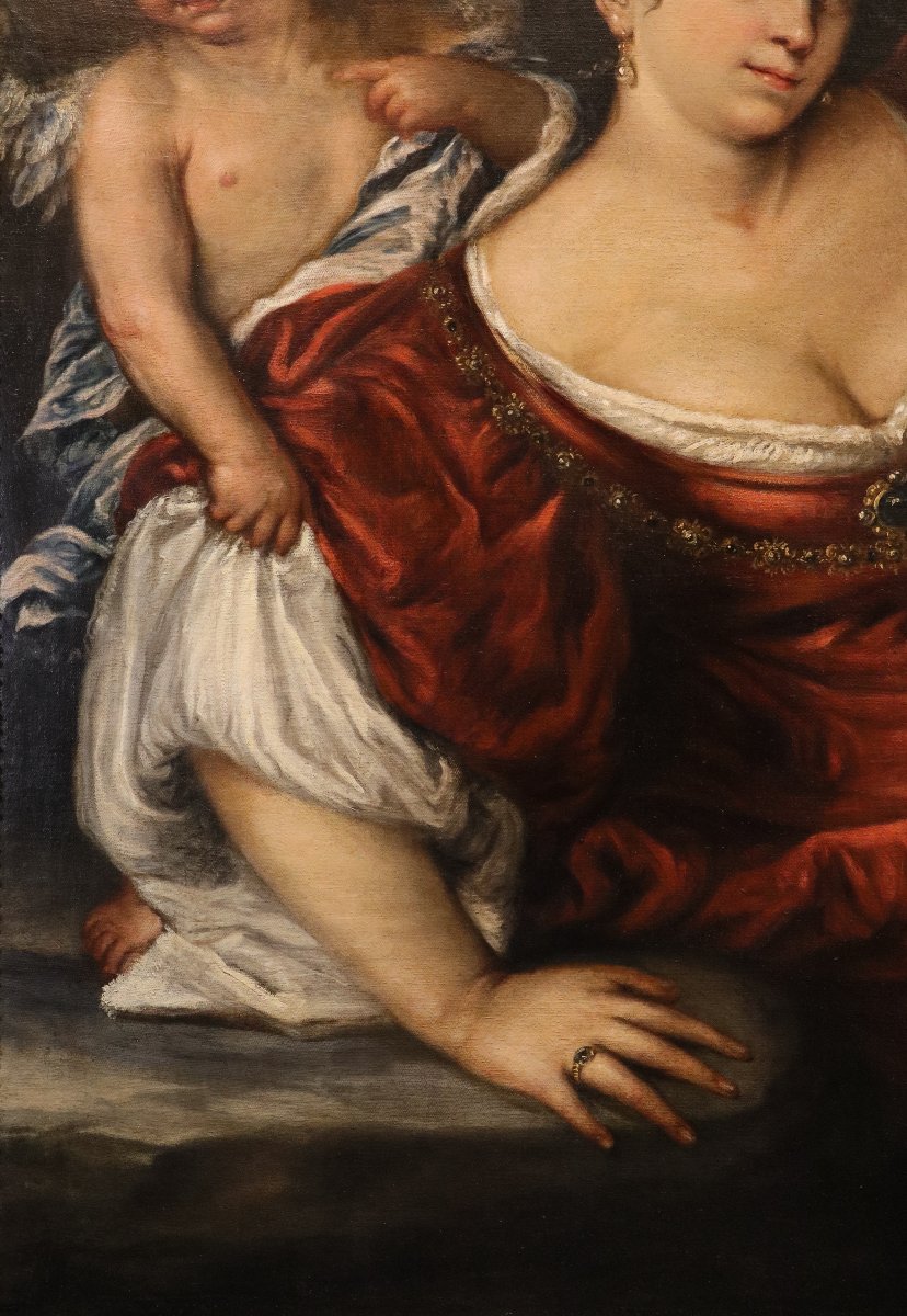La regina Artemisia con amorino, Francesco Cairo (Milano 1607 - 1665) bottega di-photo-2