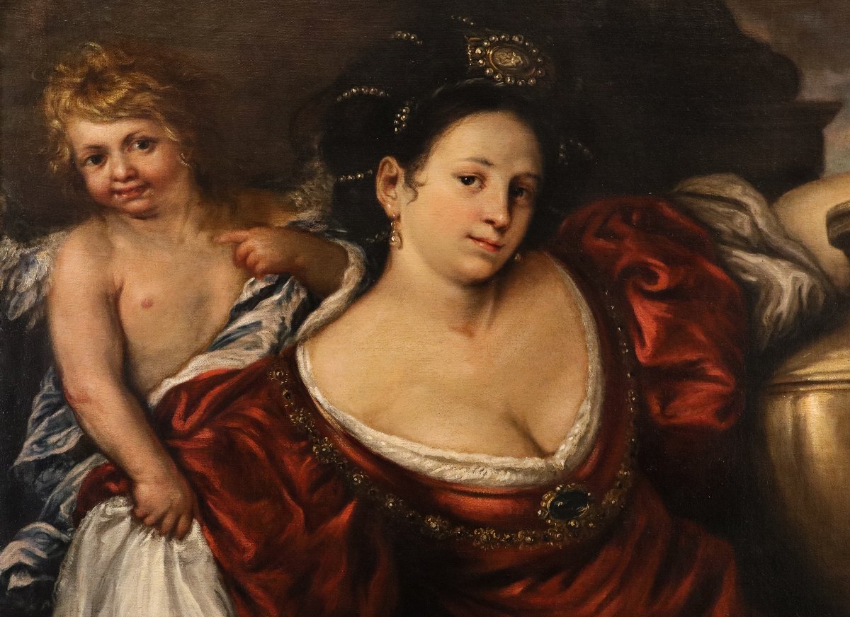 La regina Artemisia con amorino, Francesco Cairo (Milano 1607 - 1665) bottega di-photo-4