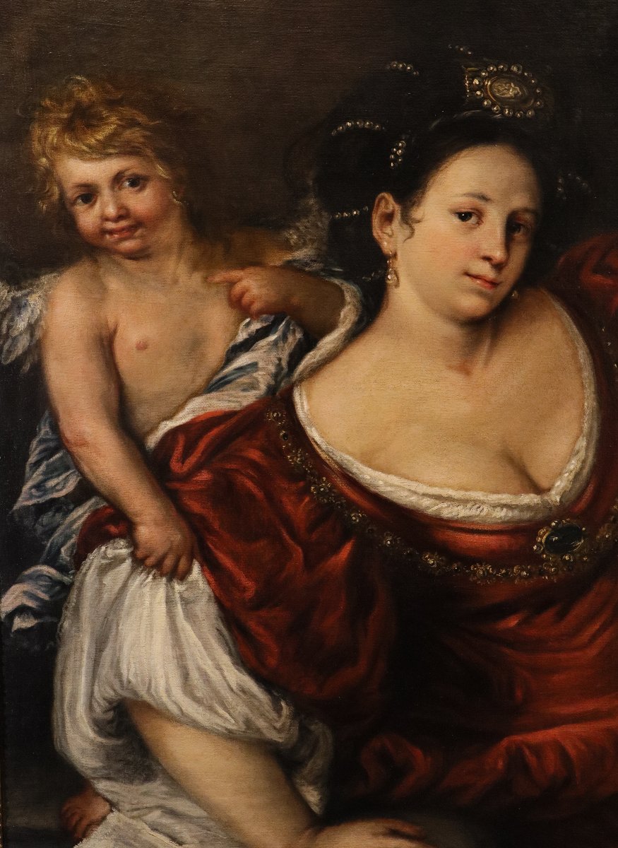 La regina Artemisia con amorino, Francesco Cairo (Milano 1607 - 1665) bottega di-photo-7