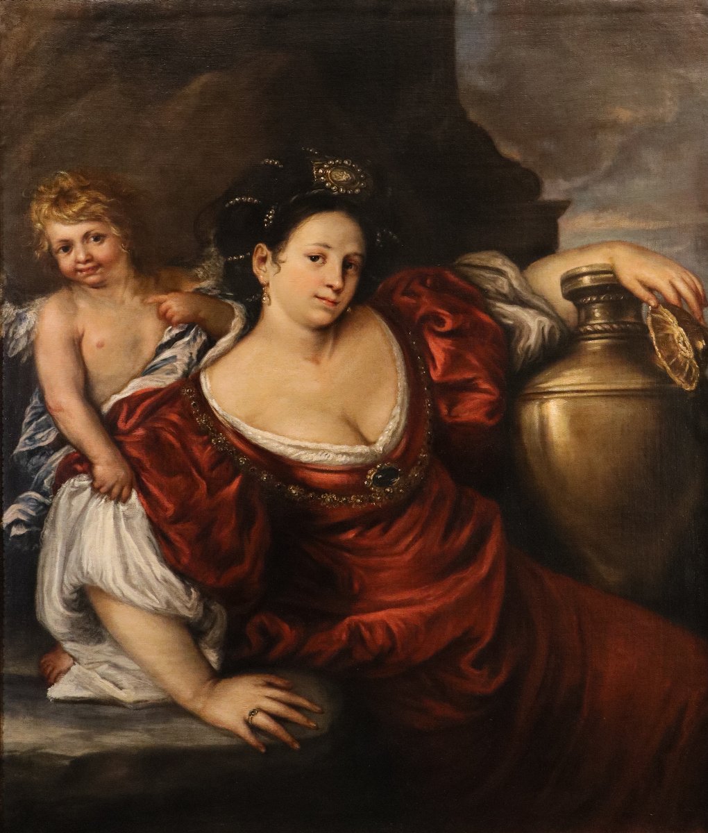La regina Artemisia con amorino, Francesco Cairo (Milano 1607 - 1665) bottega di
