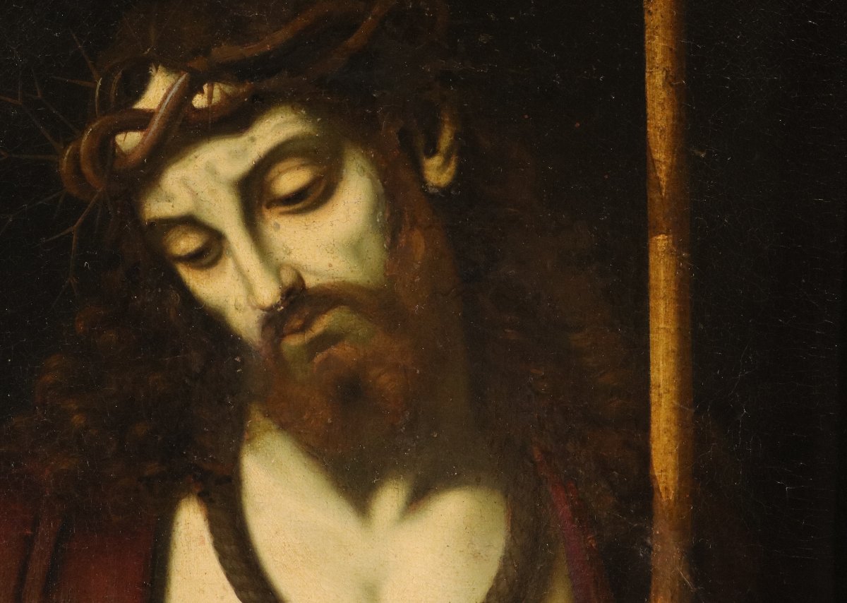 Ecce Homo, Andrea Solario (Milano, 1470 circa – Milano, 1524) seguace di-photo-4