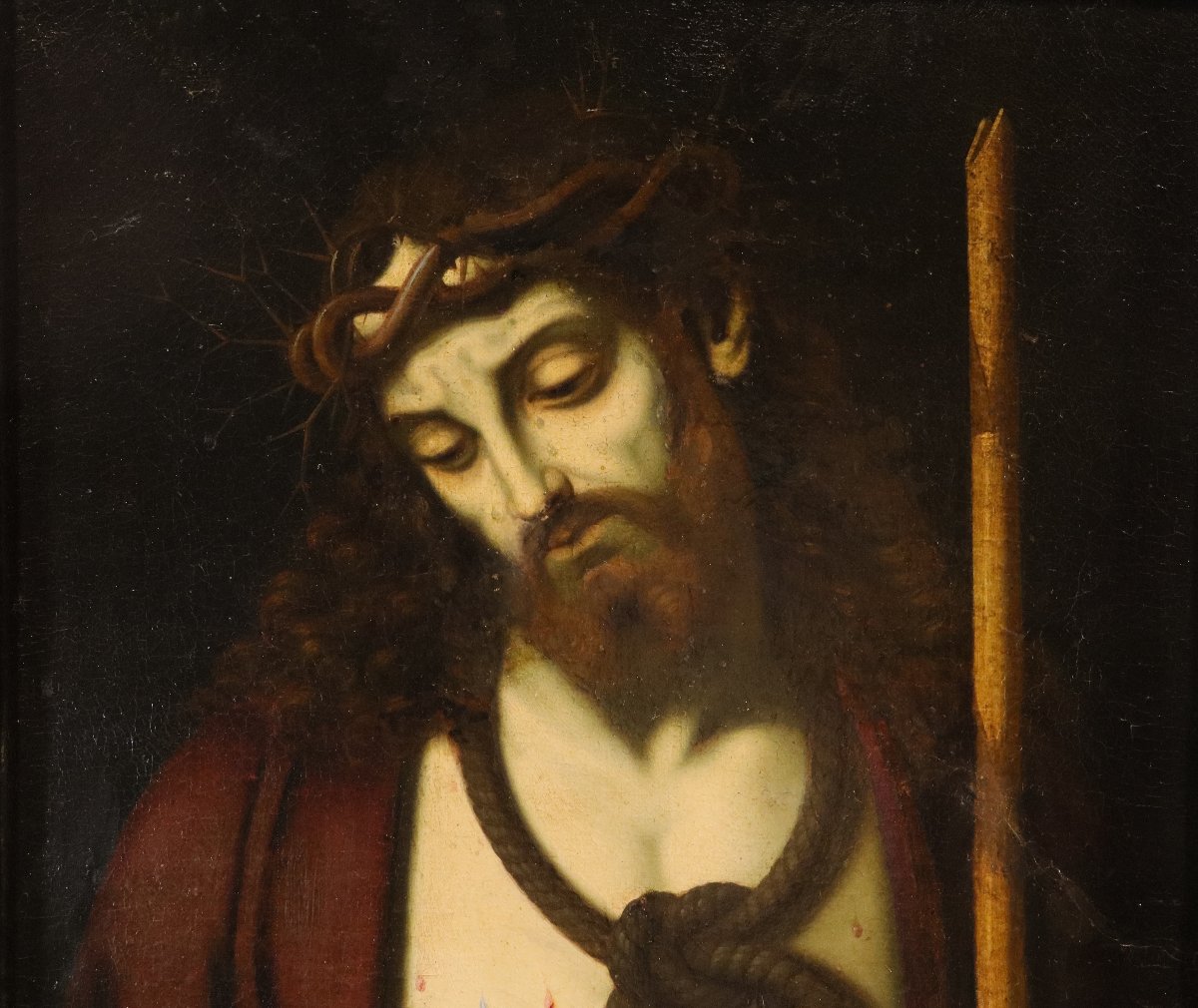 Ecce Homo, Andrea Solario (Milano, 1470 circa – Milano, 1524) seguace di-photo-5