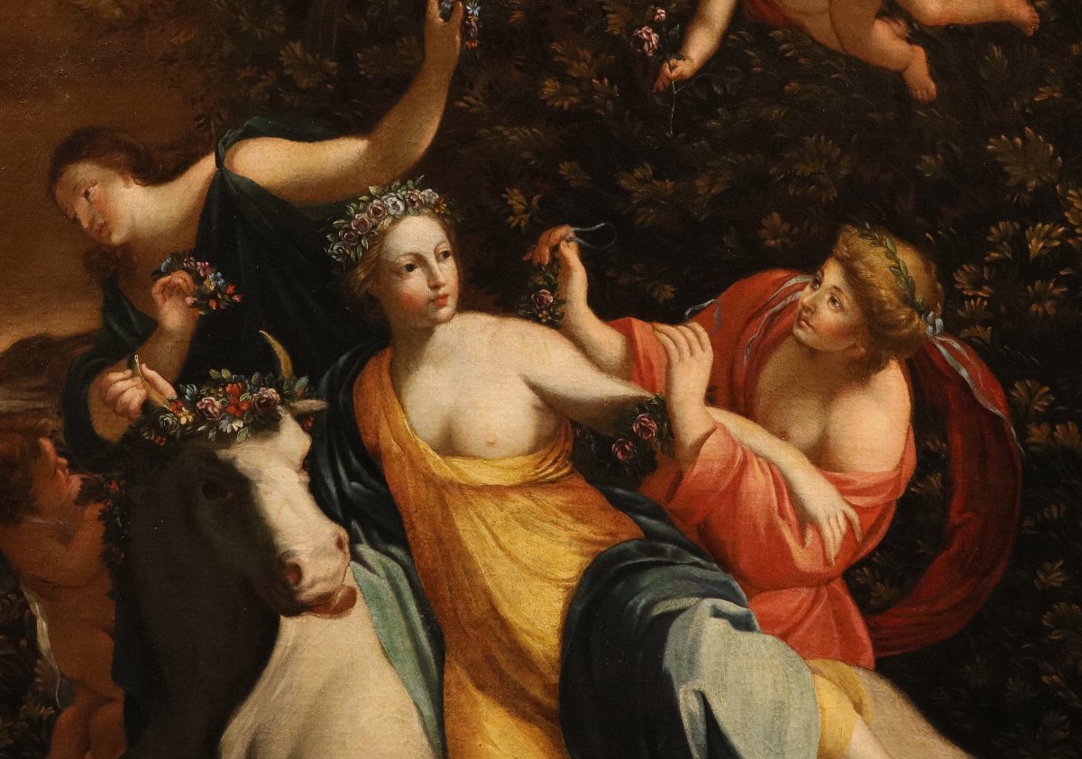 Il ratto di Europa, Simon Vouet (Parigi, 1590 – 1649) bottega/seguace di-photo-3