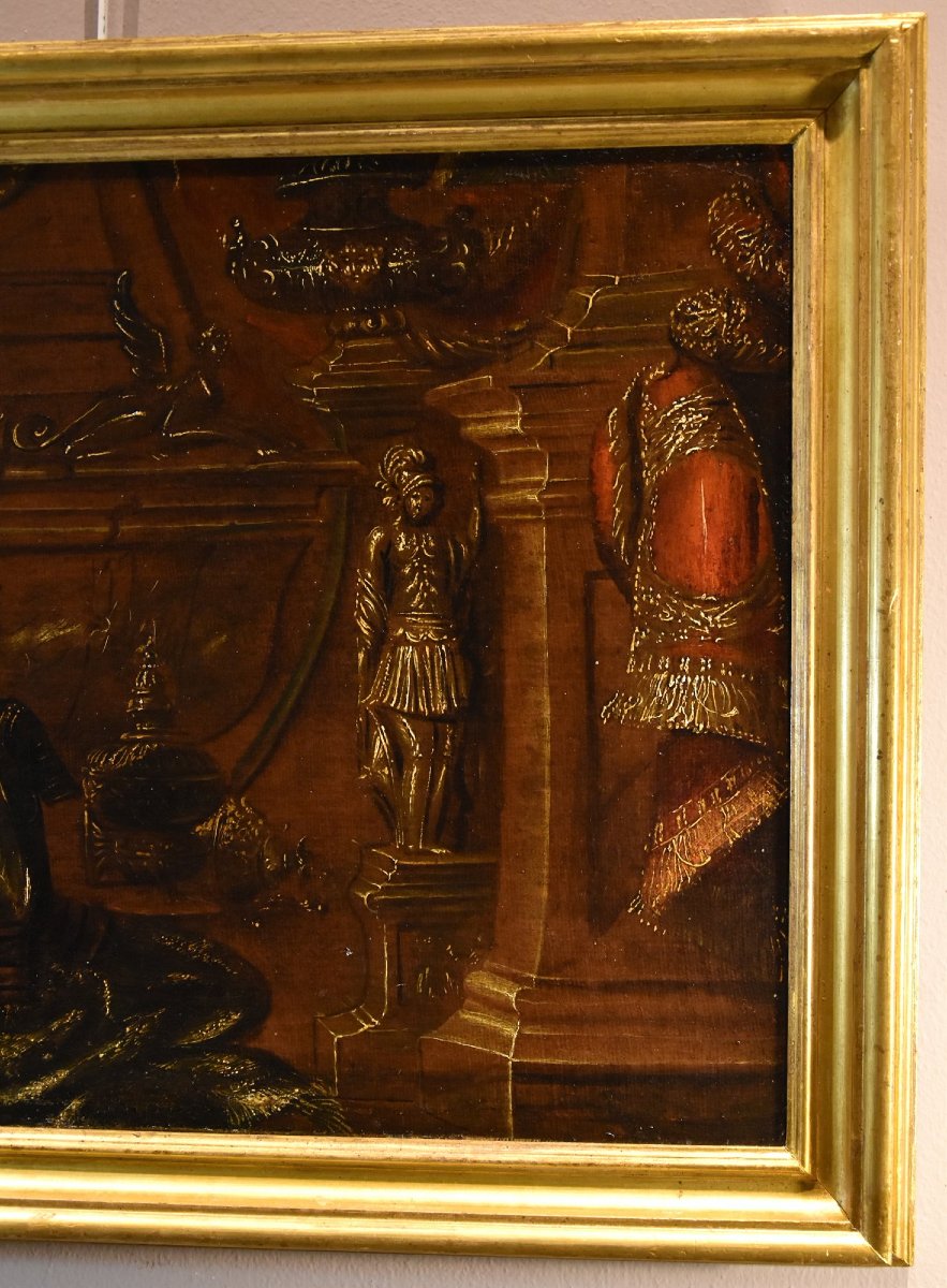 Antonio Tibaldi (Roma, 1635 c. - post 1675), Natura morta con armature, tendaggi ed -photo-3