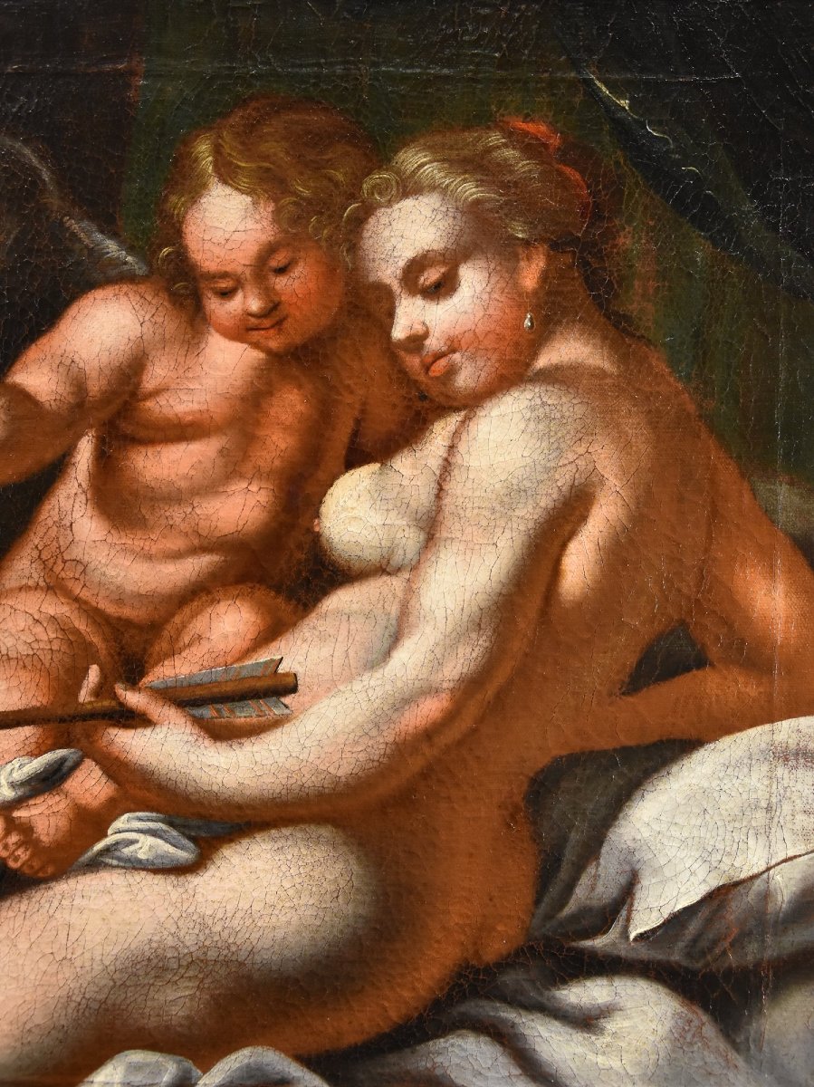 Venere e Amore, Pittore veneto del XVII/XVIII secolo-photo-3