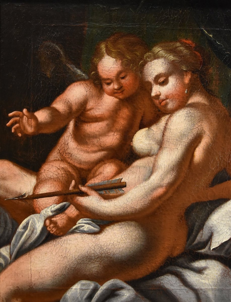 Venere e Amore, Pittore veneto del XVII/XVIII secolo-photo-4