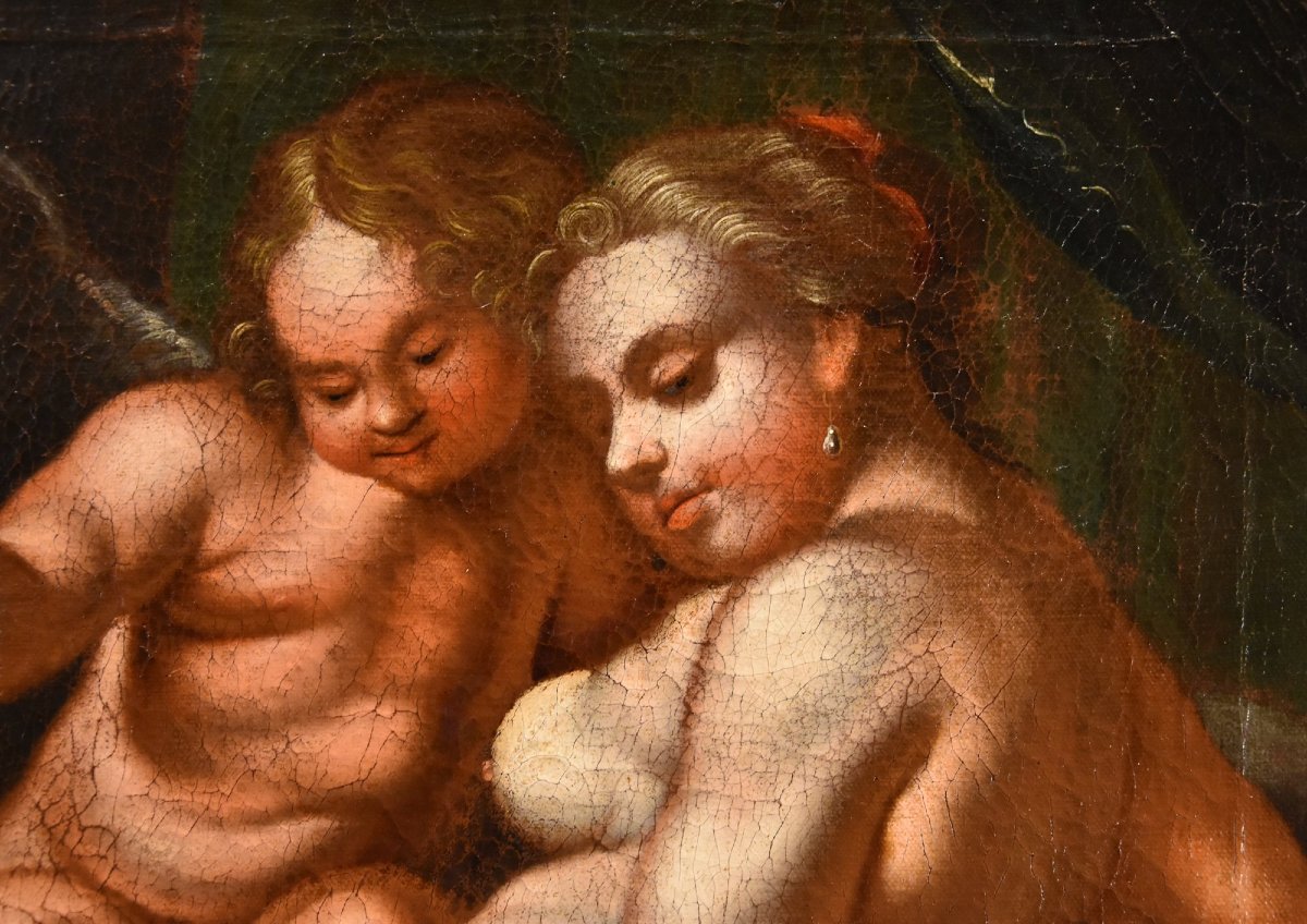Venere e Amore, Pittore veneto del XVII/XVIII secolo-photo-6